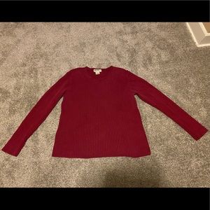 Eddie Bauer | Cranberry Ribbed Sweater